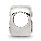 SS Reflections Antiqued Crystals Enamel Heart Bead